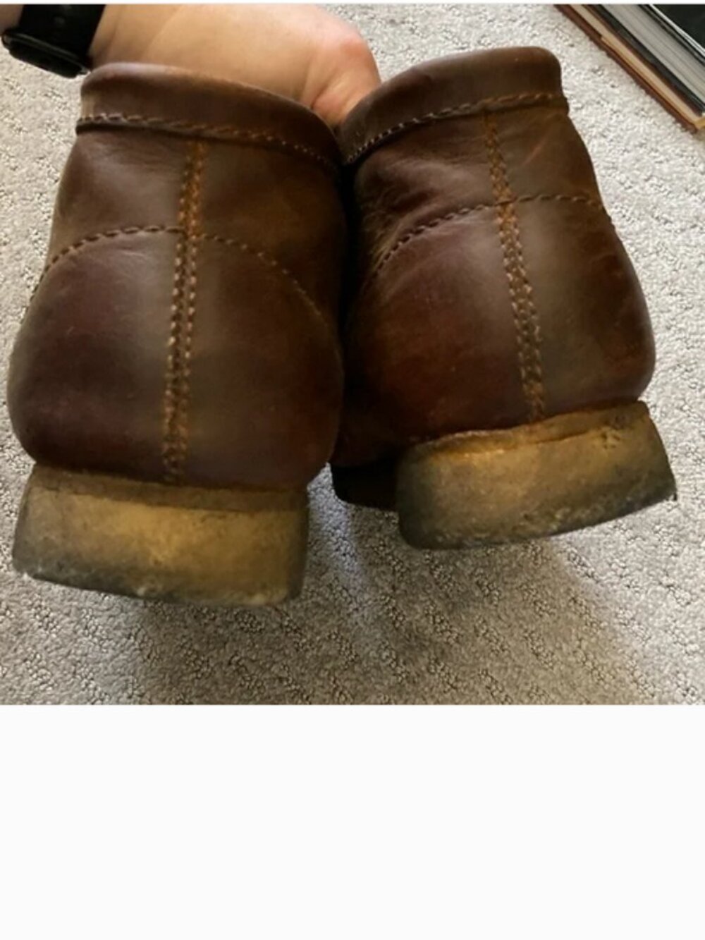 Clarks Original Wallabee leather chukka boots, Men's 10. - Picture 7 of 10